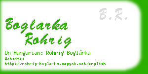 boglarka rohrig business card